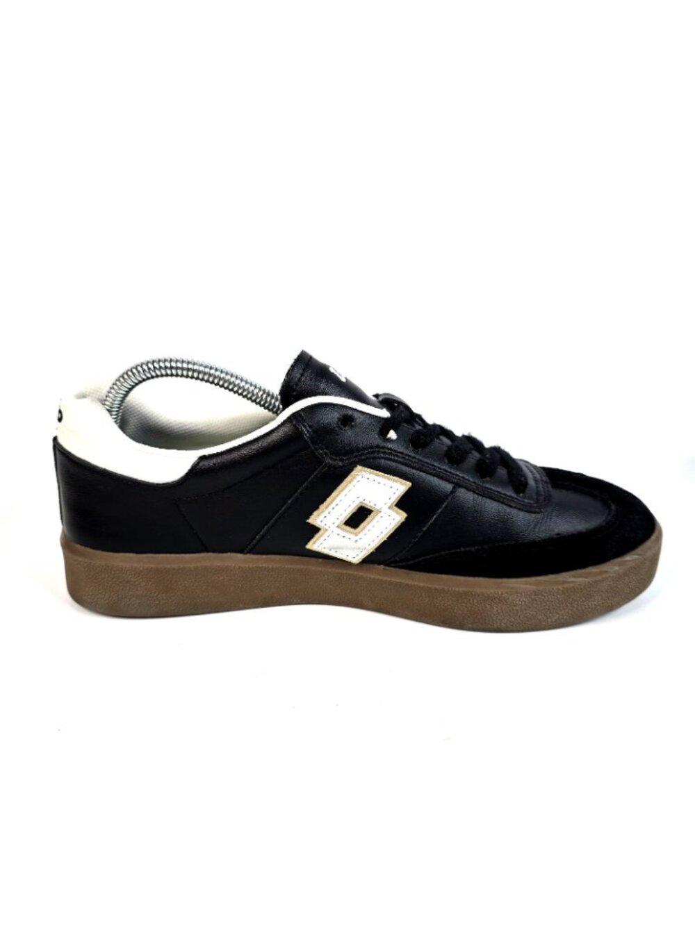 Lotto Brasil Select 1992 Black White Gum Indoor Soccer Football Shoes Men's 8M - Picture 7 of 9